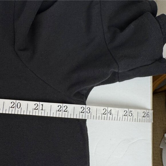 Chico's Black Knit Pull Over Midi Dress Pockets Snaps Chico's Size 3 US Size XL - Picture 10 of 11